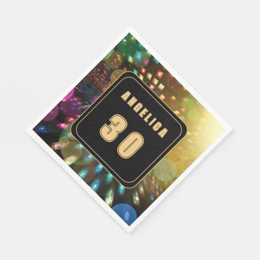 Disco Verjaardag Servet (Hoek)