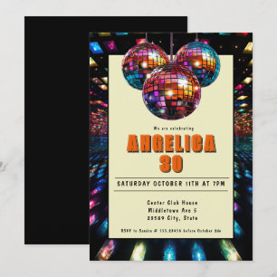 Disco Verjaardag Sinaasappel Zwart Kaart