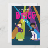 Disco verjaardagsfeest uitnodiging (Voorkant)