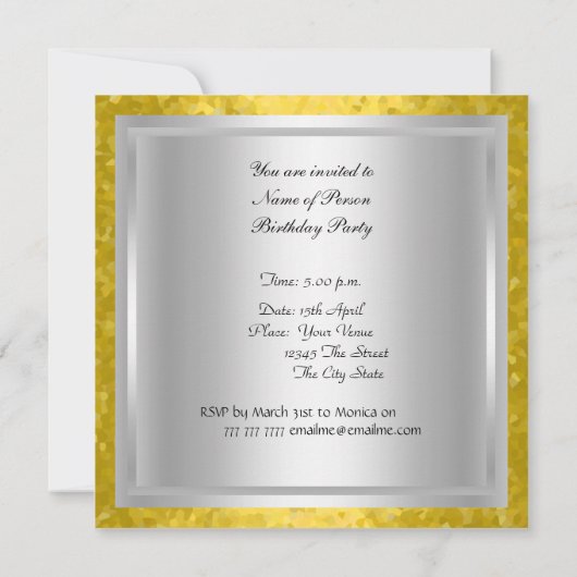 Disco-verjaardagsfeest Uitnodiging (Achterkant)