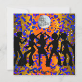 Disco-verjaardagsfeestuitnodiging Kaart (Voorkant)