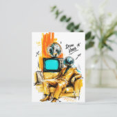 Disco Vibes Retro 80s Disco Bal Kunst Briefkaart (Staand voorkant)