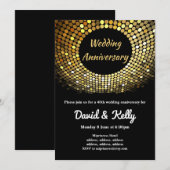 disco , vintage , dansbruiloft , uitnodiging tot h (Voorkant / Achterkant)