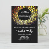 disco , vintage , dansbruiloft , uitnodiging tot h (Staand voorkant)