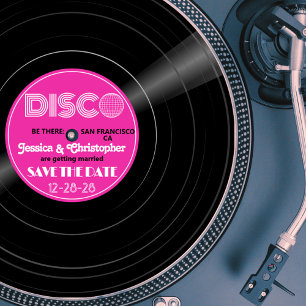 DISCO Vinyl Record - Groovy Paarse label Save The Date