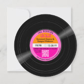 Disco Vinyl Record Roze Sinaasappel Strepen Bruilo Kaart (Achterkant)