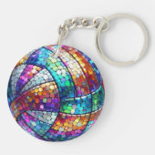 Disco Volleybal Acryl Sleutelhanger (Achterkant)