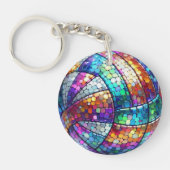 Disco Volleybal Acryl Sleutelhanger (Voorkant)