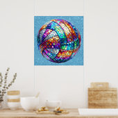 Disco Volleybal Poster (Keuken)