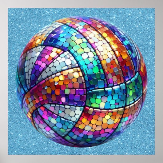 Disco Volleybal Poster (Voorkant)