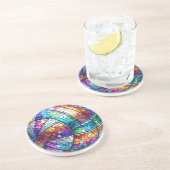 Disco Volleybal Sandstone Onderzetter (Zijkant)