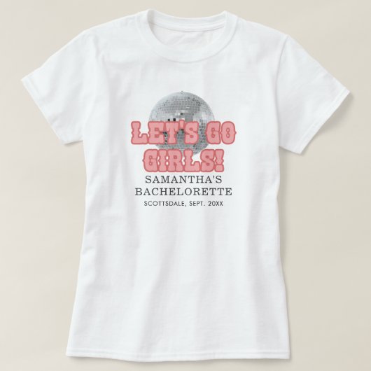 Disco vrijgezellenfeest Retro op maat T-shirt (Design voorkant)