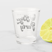 Disco vrijgezellenfeest shotglas shot glas (Achterkant)