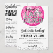 Disco vrijgezellenfeest uitnodiging (Voorkant / Achterkant)