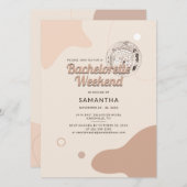 Disco vrijgezellenfeest weekendfeest kaart (Voorkant / Achterkant)