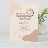 Disco vrijgezellenfeest weekendfeest kaart (Staand voorkant)