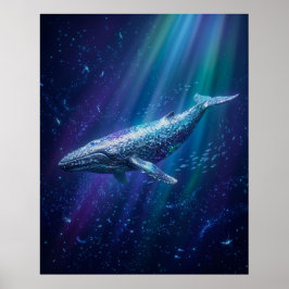 Disco Walvis Diepe Gloed Poster