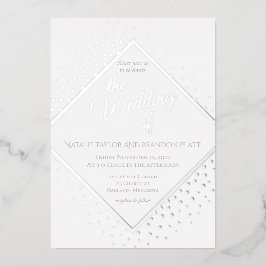 Disco Wedding Silver Folie Uitnodiging