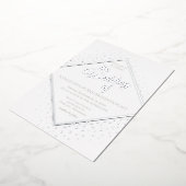 Disco Wedding Silver Folie Uitnodiging (Gedraaid)