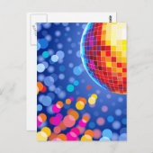 disco-wereldbol briefkaart (Voorkant / Achterkant)