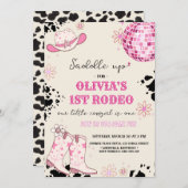 Disco Western eerste verjaardag Kaart (Voorkant / Achterkant)