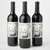 Disco Whimsical Dinner Bruiloft Wijn Etiket (Flessen)