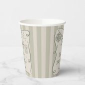 Disco Whimsical Hand Drawn Funky 30e verjaardag Papieren Bekers (Links)