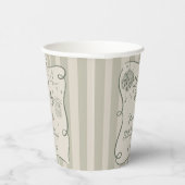 Disco Whimsical Hand Drawn Funky 30e verjaardag Papieren Bekers (Rechts)