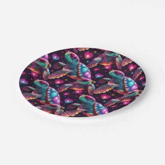 disco Zee schildpad Papieren Bordje (Gekanteld)