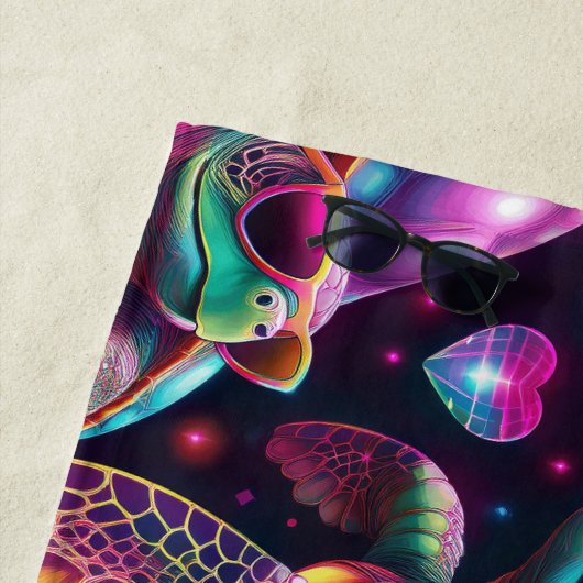 disco Zee schildpad Strandlaken (In situ)