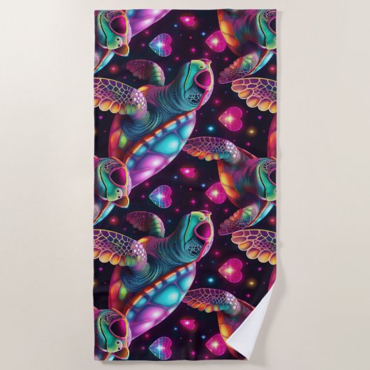 disco Zee schildpad Strandlaken (Voorkant)