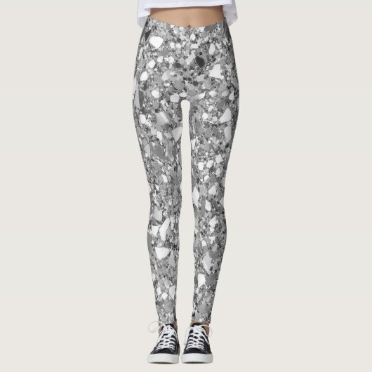 Disco Zilver Glam Leggings (Voorkant)