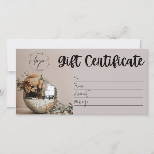 discobal | Bloemen | Cadeaubon (Voorkant)