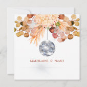 Discobal Bloemen Elegante bruiloft repetitie plein Kaart (Achterkant)