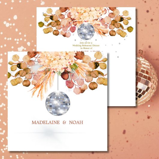 Discobal Bloemen Elegante bruiloft repetitie plein Kaart