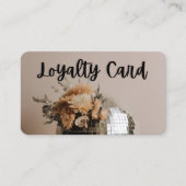 discobal | Bloemen | esthetisch | loyaliteits-Kaar Visitekaartje (Voorkant)