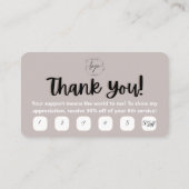 discobal | Bloemen | esthetisch | loyaliteits-Kaar Visitekaartje (Achterkant)