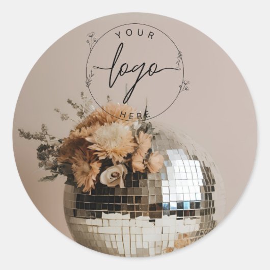discobal | Bloemen |Esthetisch Ronde Sticker (Voorkant)