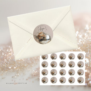 discobal   Bloemen  Esthetisch Ronde Sticker