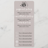 discobal | Bloemen | Menu Prijs en beleid (Achterkant)