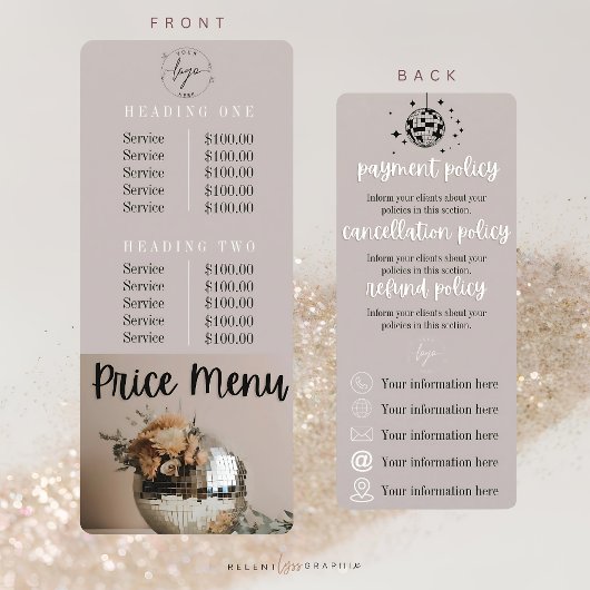 discobal | Bloemen | Menu Prijs en beleid