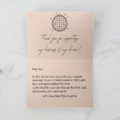 discobal | Boho Florals | esthetisch Bedankkaart (Binnen)