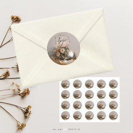 discobal | Boho Florals | esthetisch Ronde Sticker