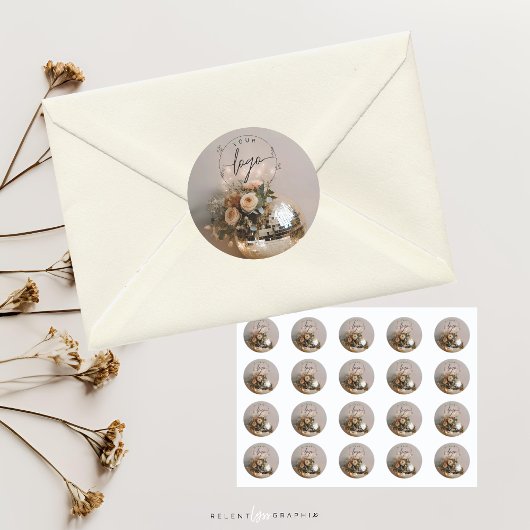 discobal | Boho Florals | esthetisch Ronde Sticker