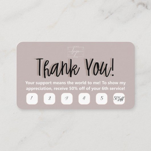 discobal | Boho Flowers | loyaliteits-Kaart Visitekaartje (Achterkant)