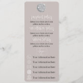 discobal | Boho Flowers | Menu Prijs en beleid (Achterkant)