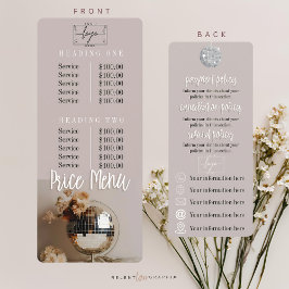 discobal | Boho Flowers | Menu Prijs en beleid