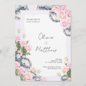 Discobal bruiloft uitnodiging Bloemen Lavendel (Voorkant / Achterkant)