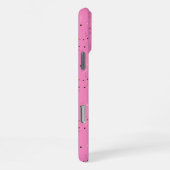 Discobal Confetti roze gepersonaliseerd monogram iPhone Hoesje (Rechterkant)