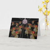 Discobal dansende fruitvliegjes kaart (Gele Bloem)